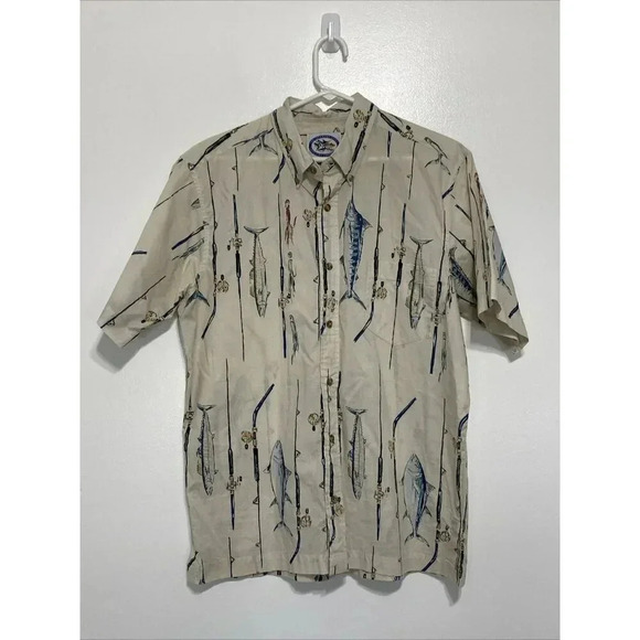 AFTCO Bluewater Wear Fish Shirt Mens Med International Game Fish Association - Picture 1 of 6